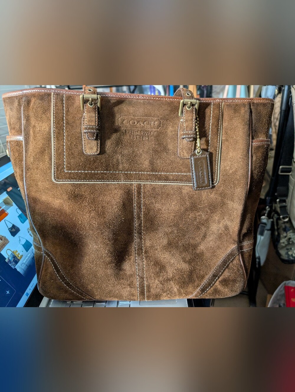 Coach Suede Vintage Shoulder Bag As Is